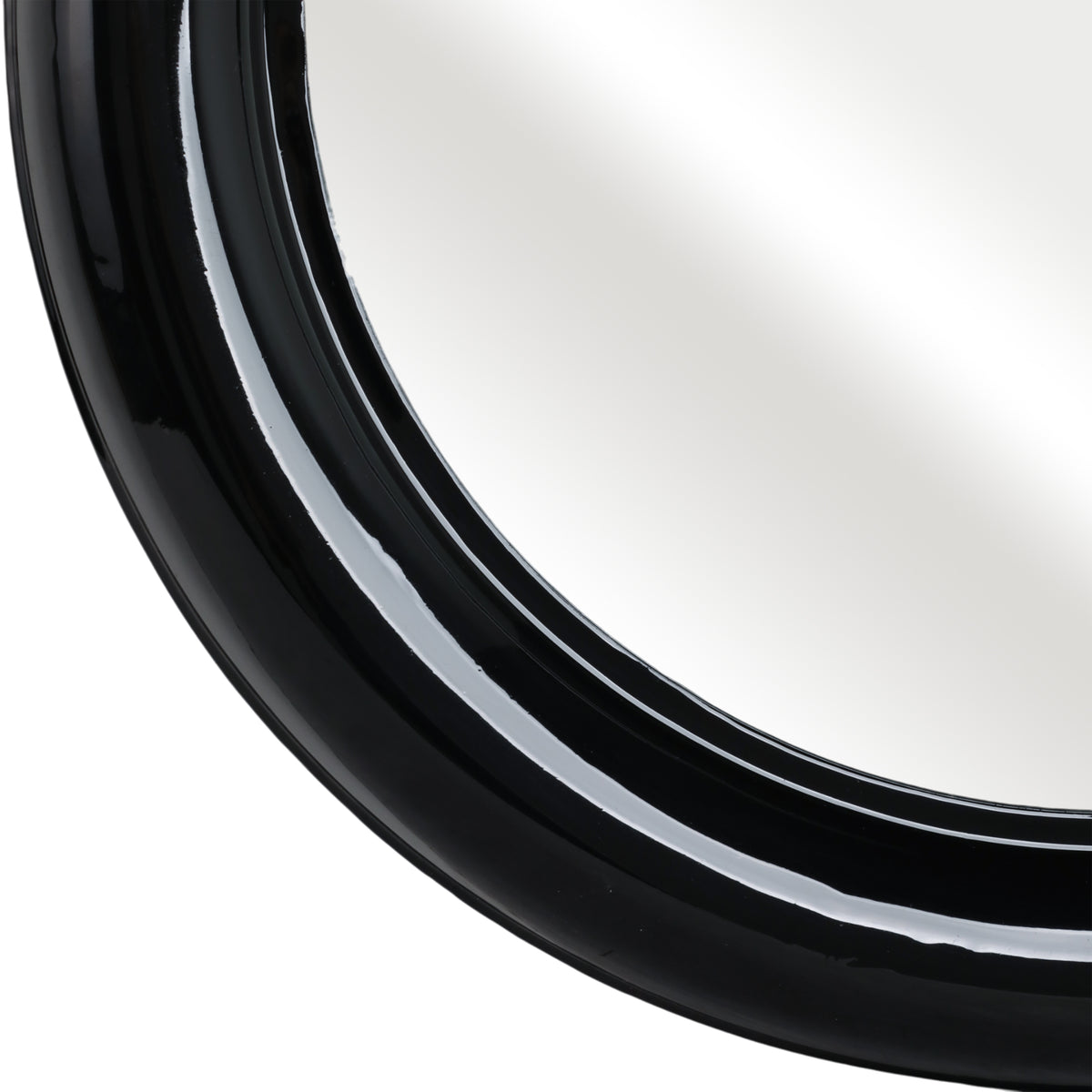 Wikiup Black Metal Round Mirror