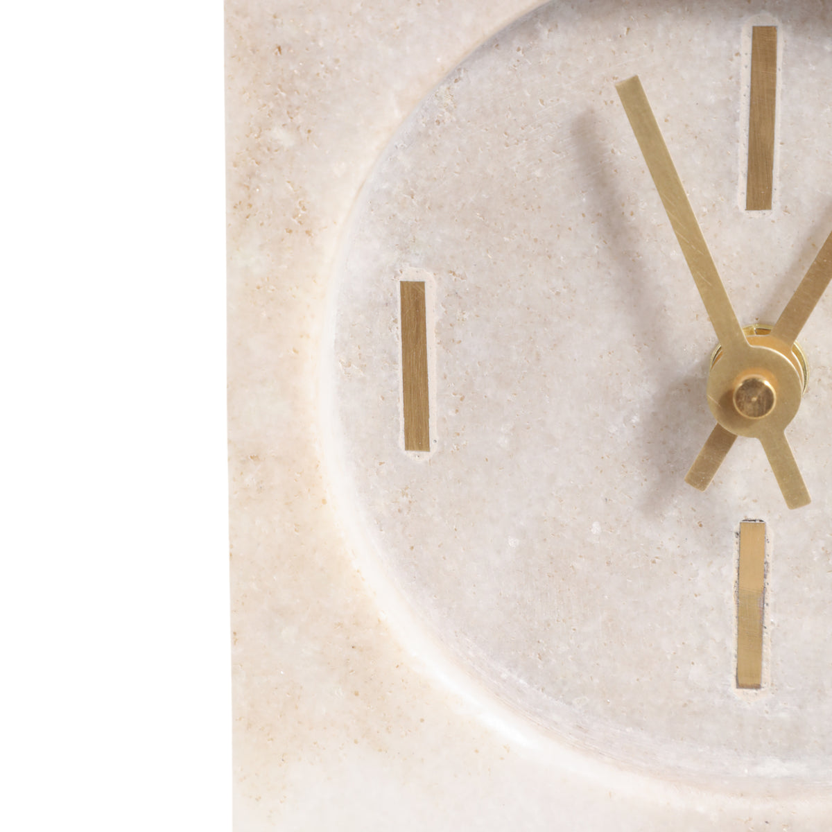 Glennrose Tan/Brown/Brass Small Clock