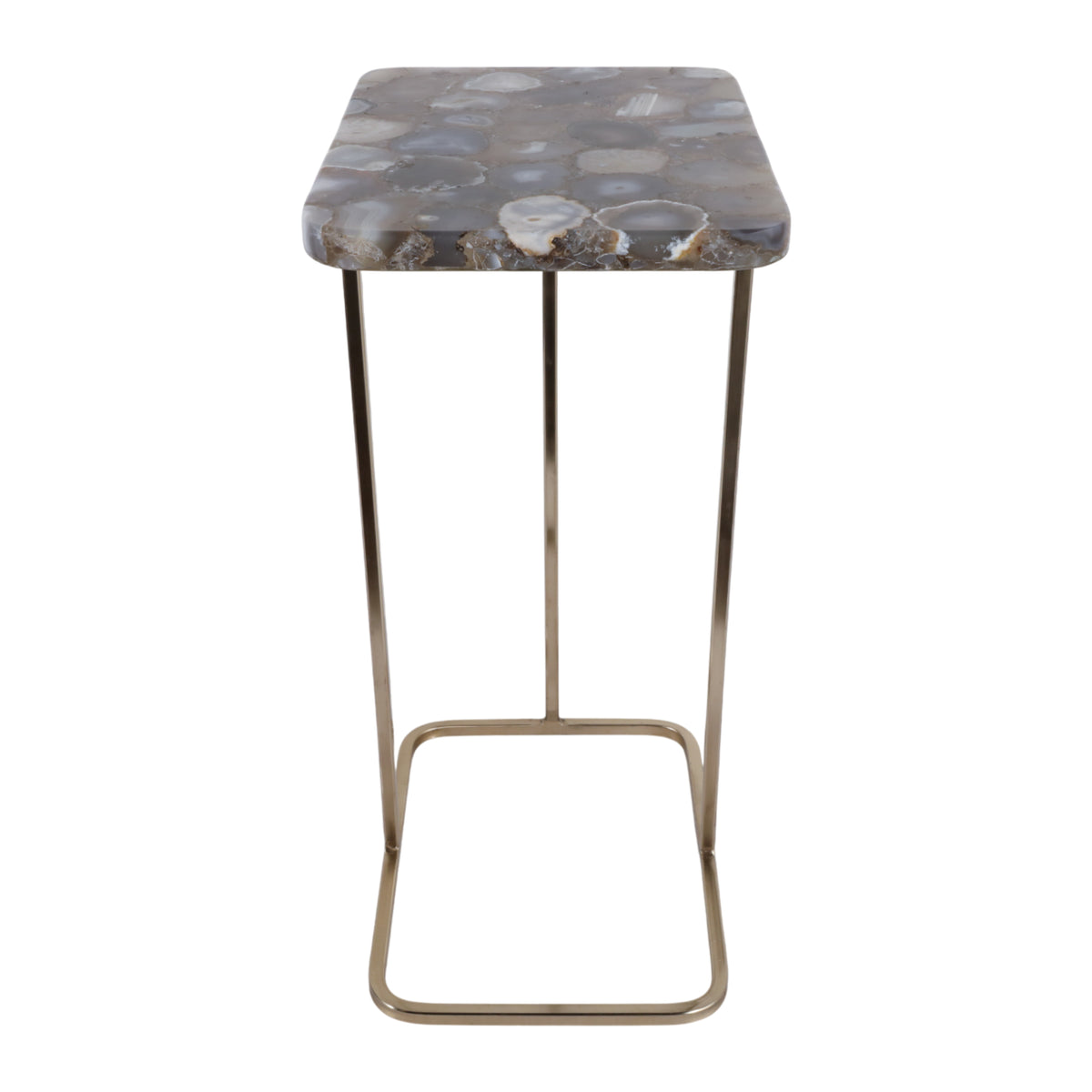 Oceana Blue/Gold C-Table with Agate Top