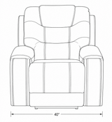 Cedar Brown Fabric Dual Power Reclining Chair
