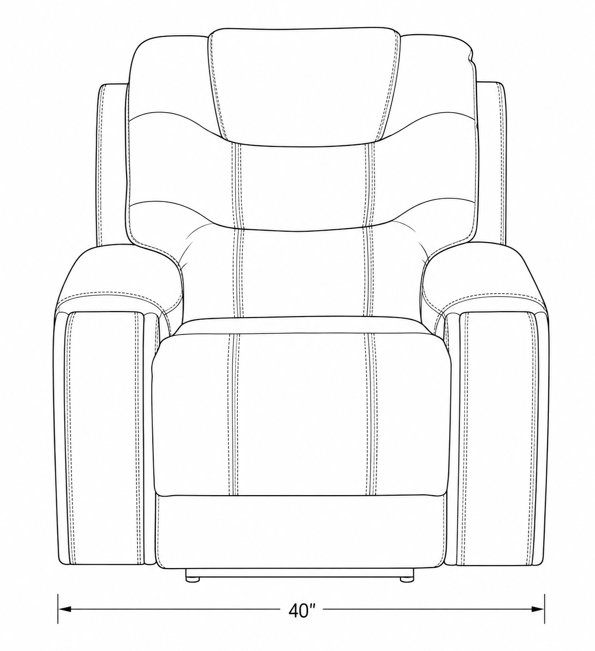 Cedar Brown Fabric Dual Power Reclining Chair