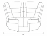 Cedar Brown Fabric 6-Pc Dual Power Reclining Sectional with 2 Power Recliners