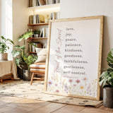 Fruit of the Spirit Floral Scripture Print