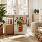 Tulips in a Yorkshire Tea Tin