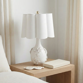 Dow Cream Floral Applique Table Lamp