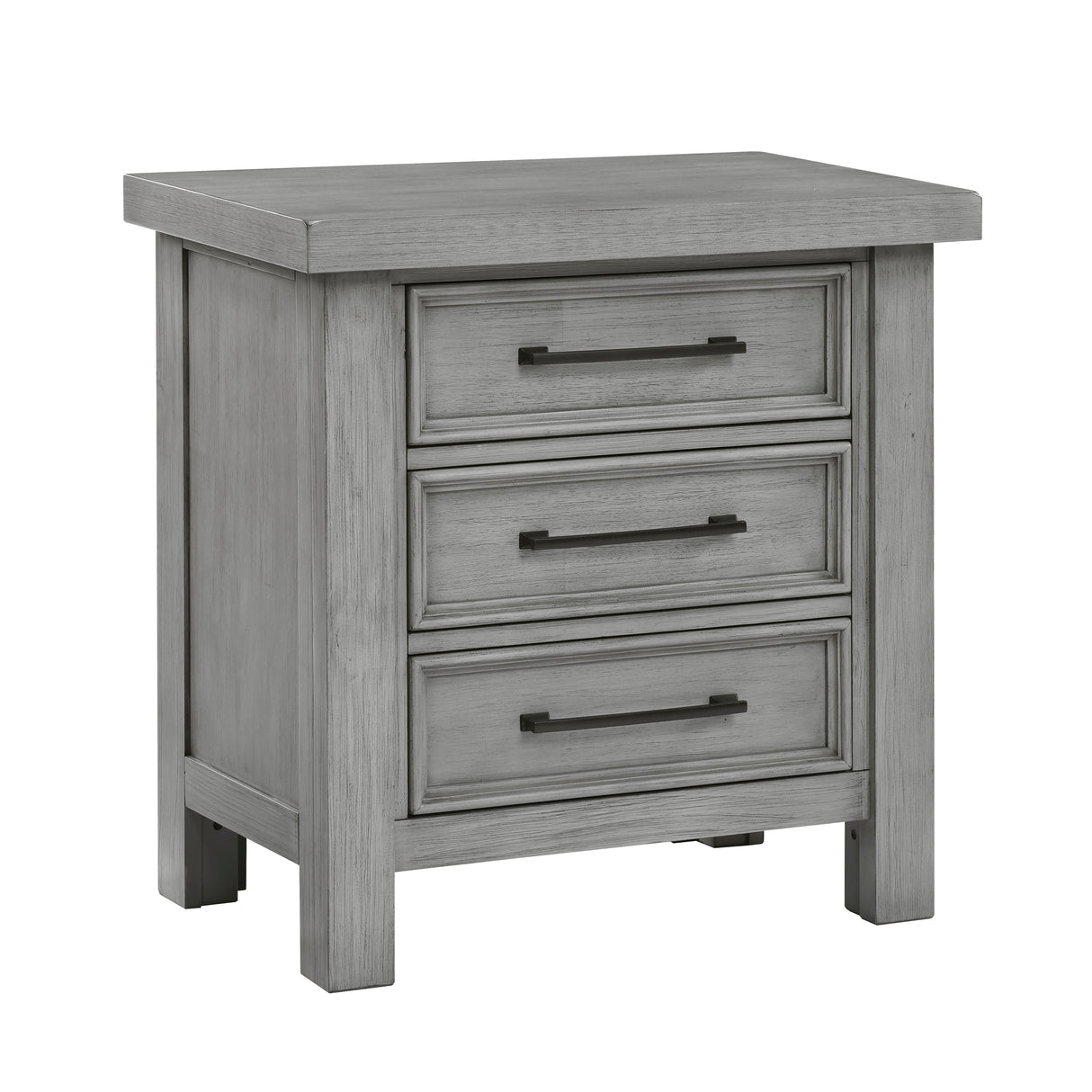 Logandale Antique Gray Nightstand - Ornate Home