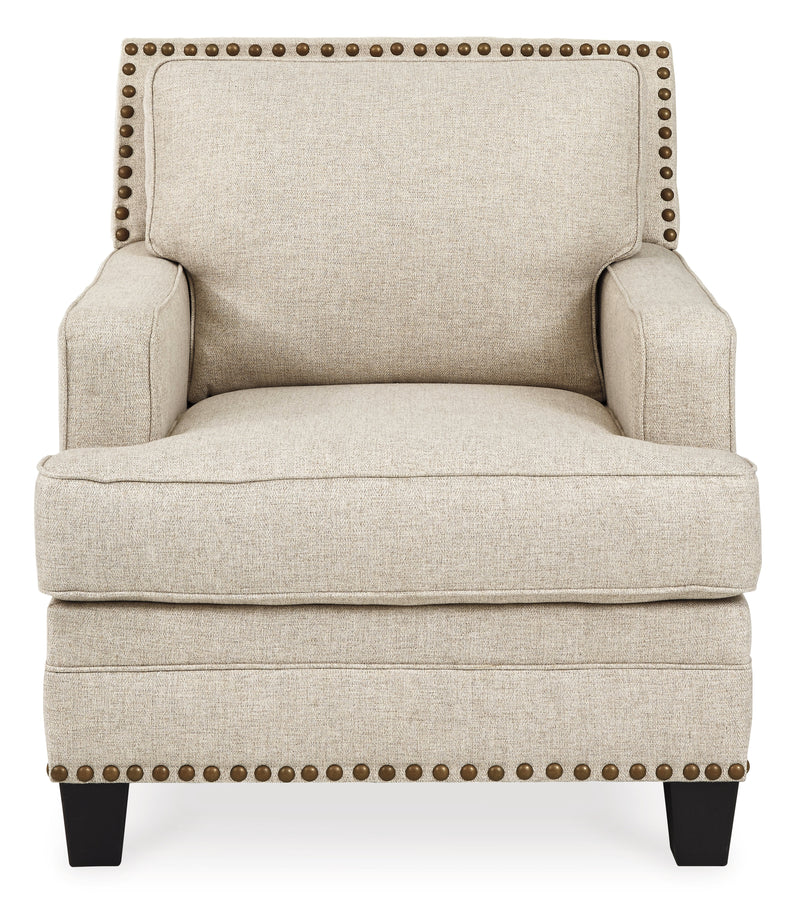 Claredon Linen Chair and Ottoman - Ornate Home