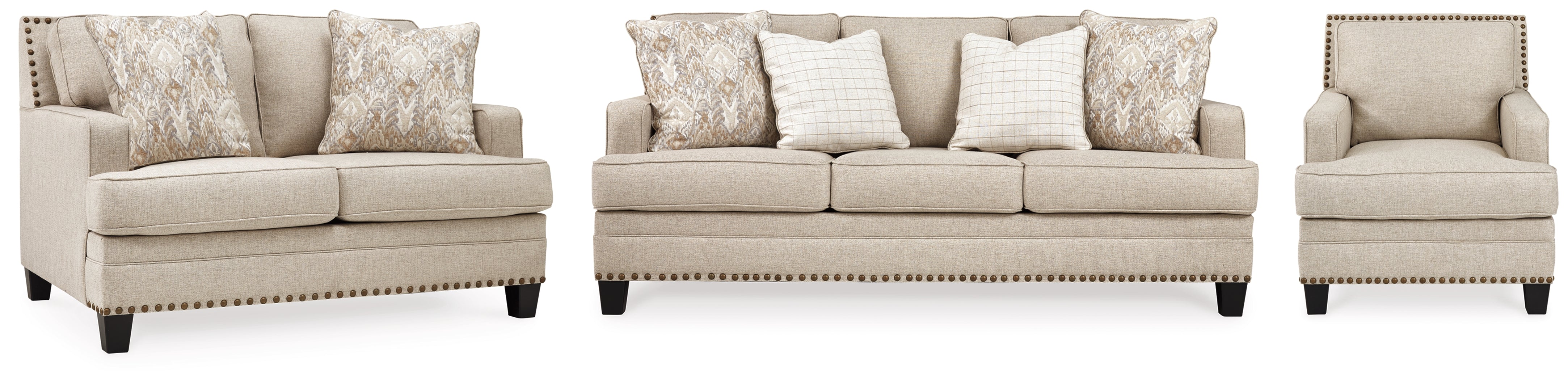 Claredon Linen Sofa, Loveseat and Chair - Ornate Home