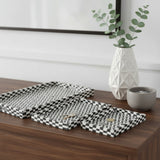 Roseland Black/White Geo 3d Resin Trays (Set of 3)