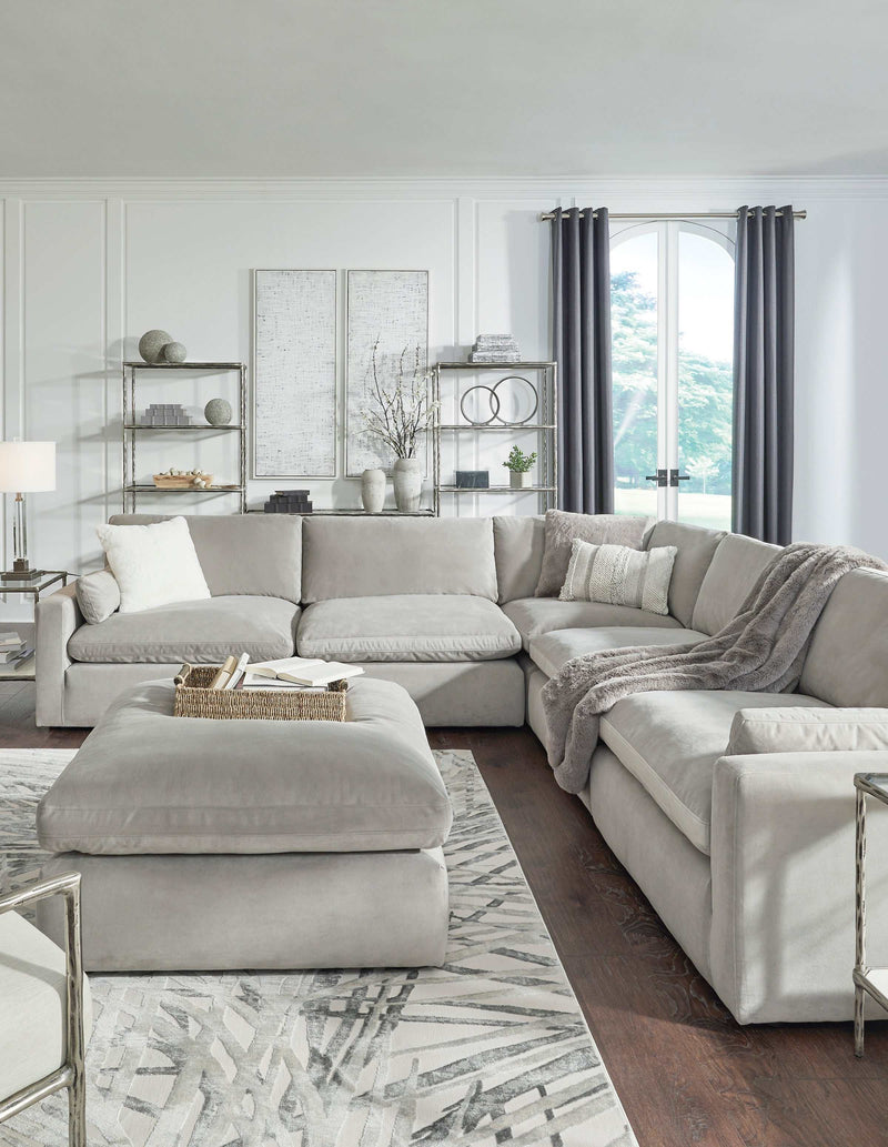 (Online Special Price) Sophie Gray Velvet Modular 6pc Living Room Set - Ornate Home