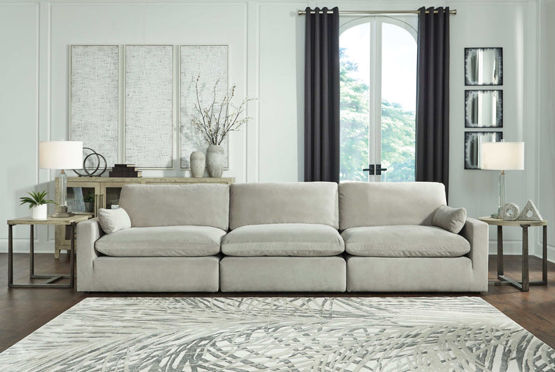 Sophie Gray Velvet Modular 3pc Sectional Sofa - Ornate Home
