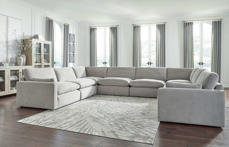 (Online Special Price) Sophie Gray Velvet Modular 8pc Sectional Living Room Set - Ornate Home