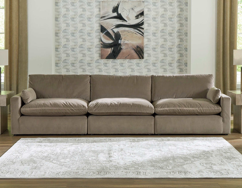 Sophie Cocoa Velvet Modular 3pc Sectional Sofa - Ornate Home