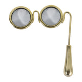 Campbell Gold/Clear Glasses Magnifying Glass