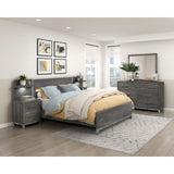 Zephyr Gray Queen Wall Bed 5pc Bedroom Set