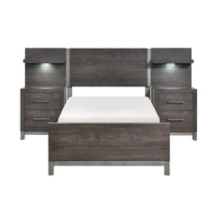 Zephyr Gray Twin Wall Bed 5pc Dining Set