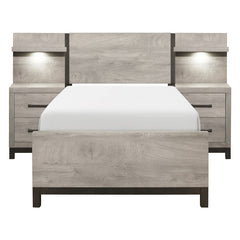 Zephyr Silver Twin Wall Bed 5pc Dining Set