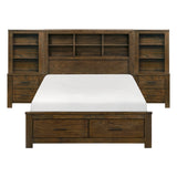 Sullivan Espresso 5pc Bedroom Set Queen Wall Platform Bed