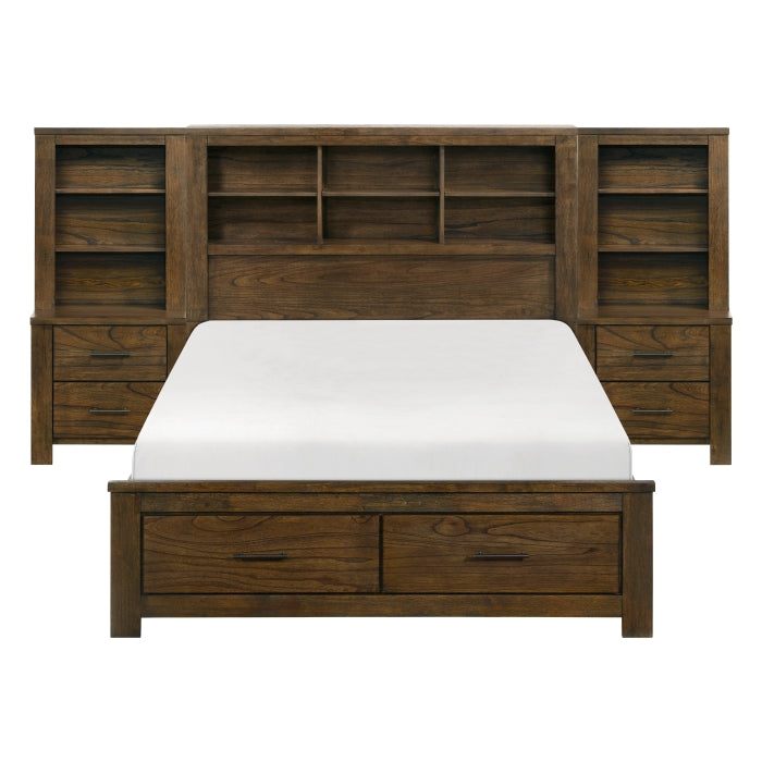 Sullivan Espresso 5pc Bedroom Set Full Platform Wall Bed