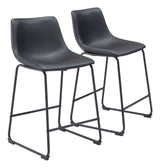 Smart Black Counter Stool (Set of 2)