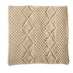 16” BOHO Woven Macrame Decorative Pillow Cover - Ornate Home