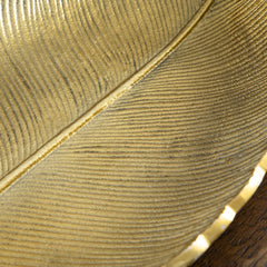 16” Gold Leaf Tray Decorative Accent - Ornate Home