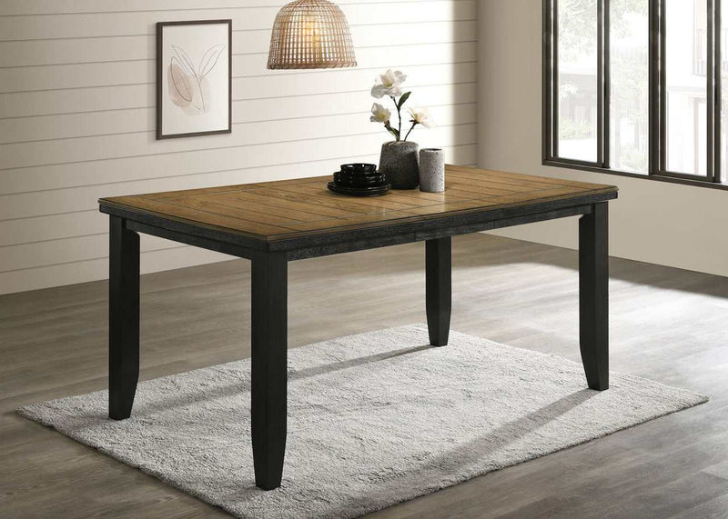Bardstown Dark Wheat & Charcoal Black Counter Height Dining Room Sets