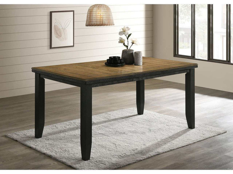 Bardstown Dark Wheat & Charcoal Black Counter Height Dining Table