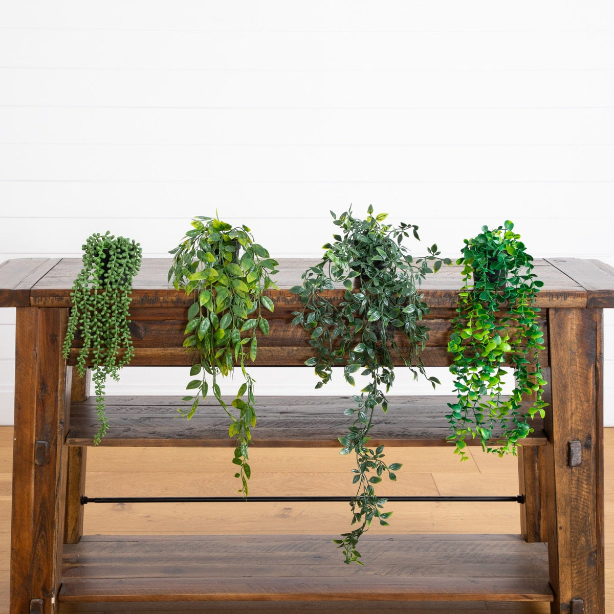 17" Artificial Hanging Plants - Set of 4