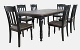 Madison County Vintage Black Ext Dining Dining Table w/ 6 Chairs