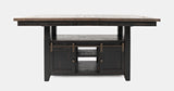 Madison County Vintage Black High/Low Dining Table w/ 6 Chairs