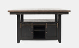 Madison County Vintage Black High/Low Dining Table w/ 6 Chairs