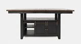Madison County Vintage Black High/Low Dining Table w/ 6 Chairs