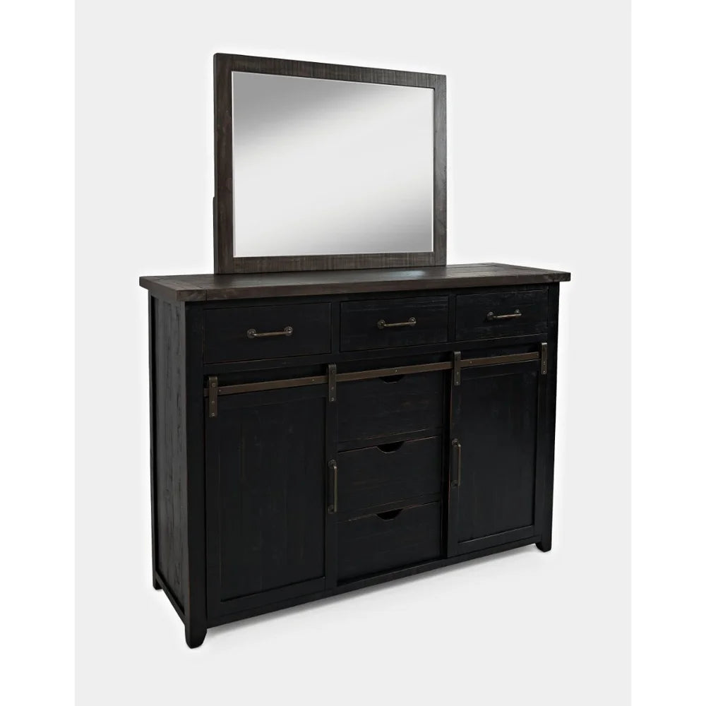 Madison County Vintage Black 5-Piece King Panel Bedroom Set