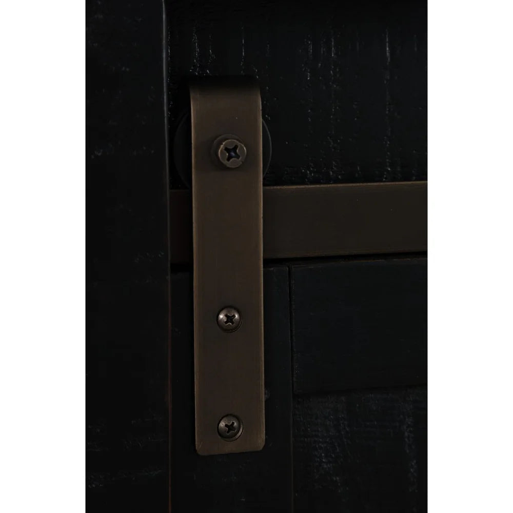 Madison County Vintage Black 3-Piece King Barn Door Bedroom Set