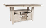 Madison County Vintage White High/Low Dining Table w/4 Stools