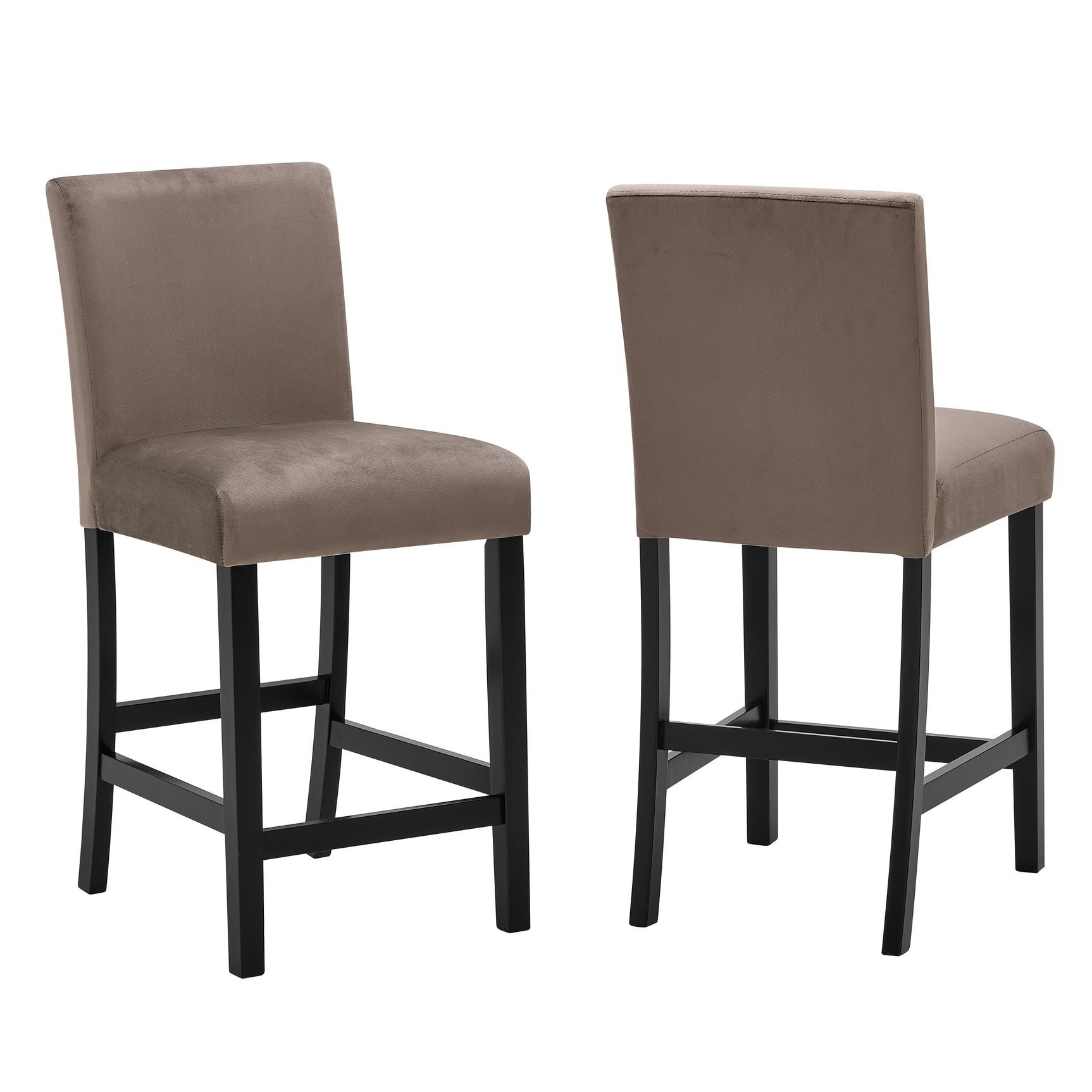 Lennon Brown/Black 5-Piece Faux Marble Top Counter Height Set