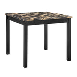 Lennon Gold/Black Faux Marble Top 5-Piece Counter Height Set