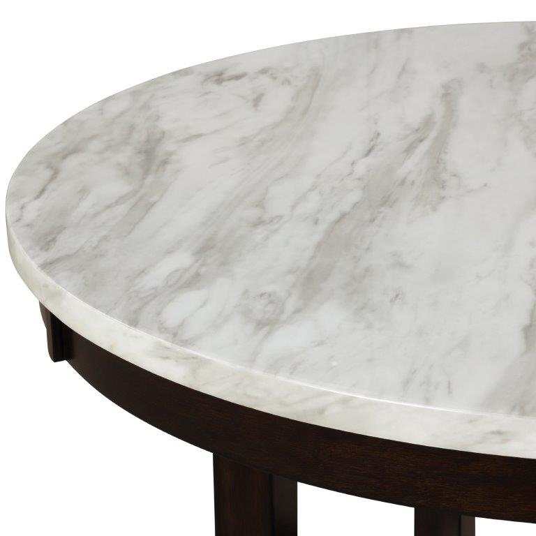 Lennon White Counter Height Round Dining Table - Ornate Home