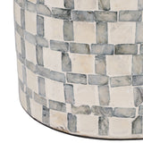 Crannell Multicolor Capiz Plaid Vase