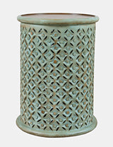 Decker Turquoise Large Drum Table
