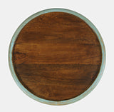 Decker Turquoise Large Drum Table