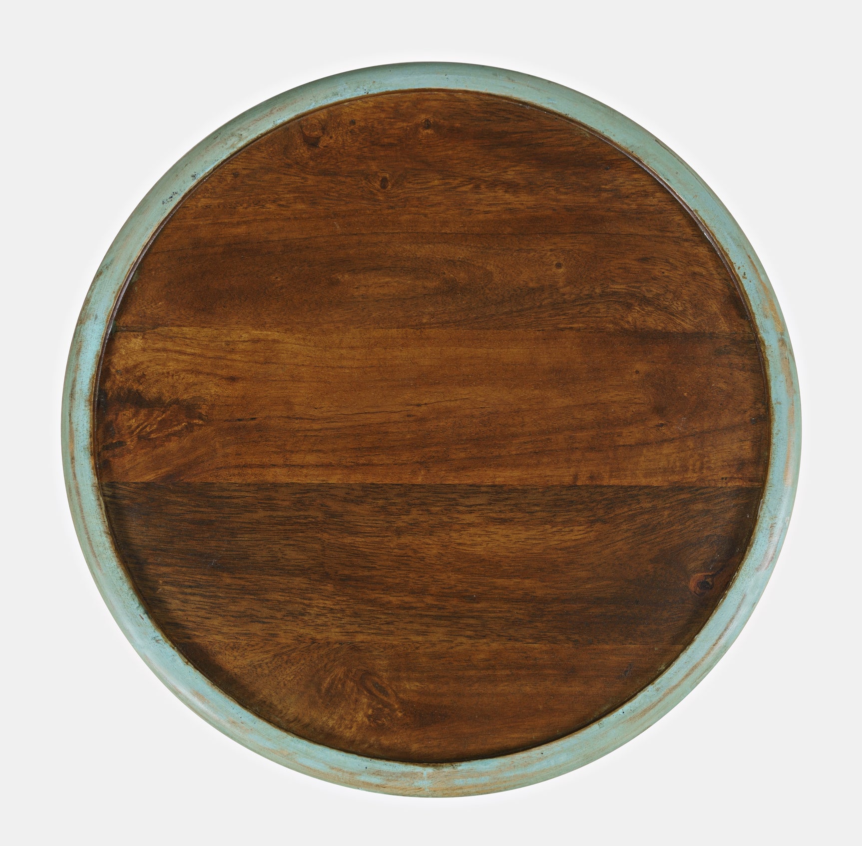 Decker Turquoise Large Drum Table