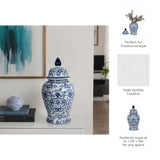 Park Hill White/Blue Temple Jar
