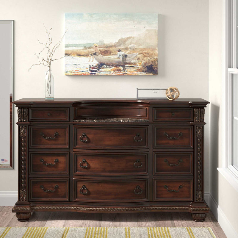 Cavalier Dark Cherry Dresser - Ornate Home