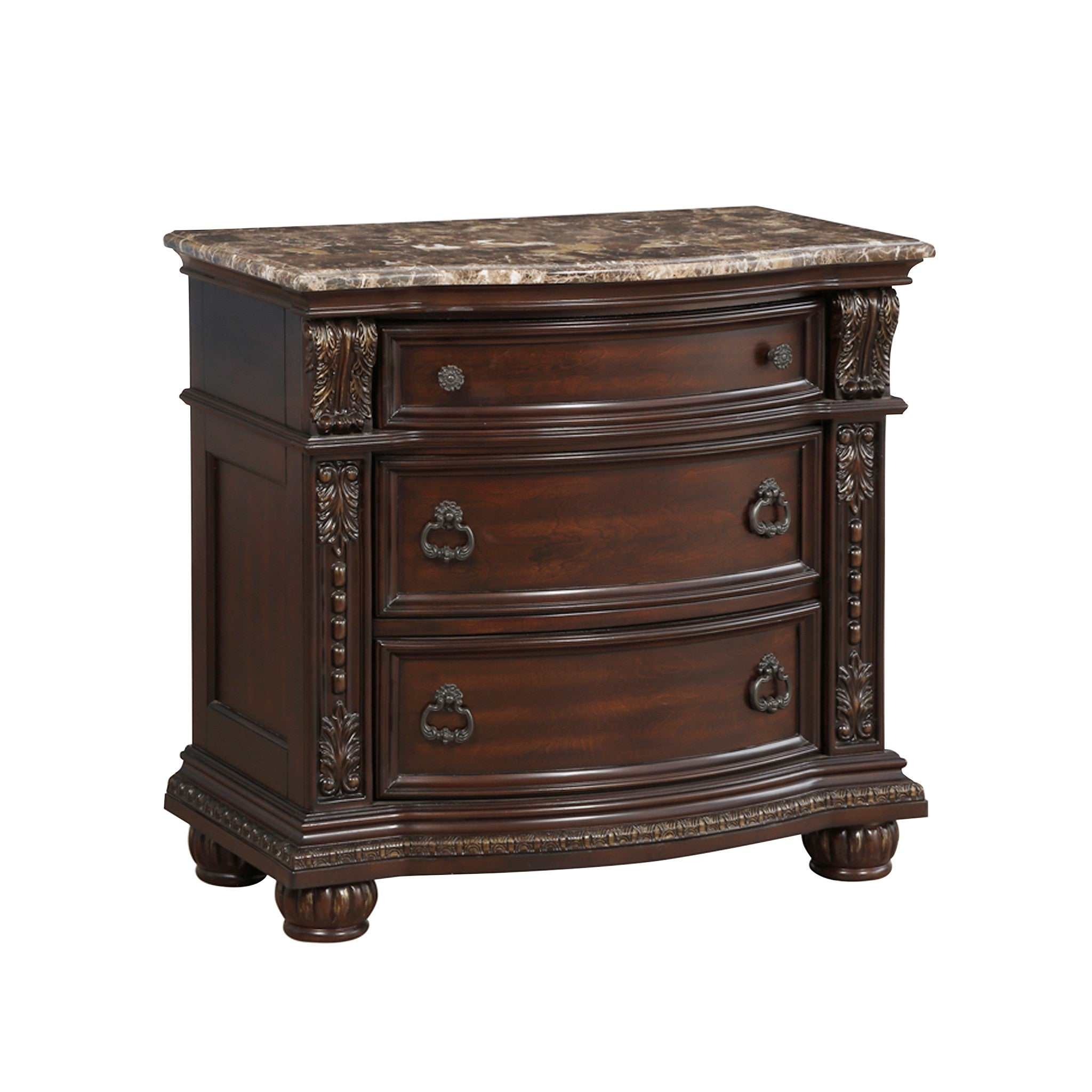 Cavalier Dark Cherry Nightstand - Ornate Home