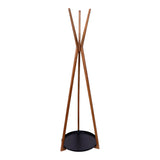 Mint Canyon Natural/Black 3-Leg Coat Rack with Shelf