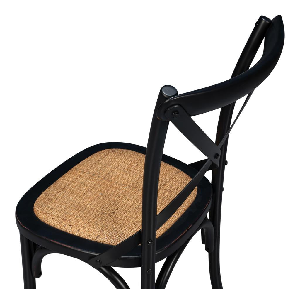 Tuileries Gardens Black Side Chair (Set of 2)