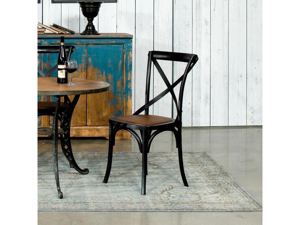 Tuileries Gardens Black Side Chair (Set of 2)