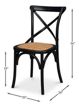 Tuileries Gardens Black Side Chair (Set of 2)
